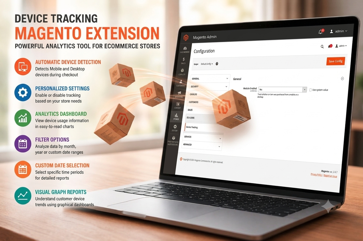Device Tracking Magento Extension analytics dashboard